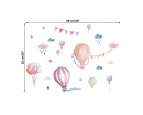 Hot Air Balloon Wall Stickers, Cute Cartoon Kindergarten Classroom Wall Decoration 